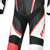 R Tech Hawk 1PC Motorcycle Racing Suit Black White Red