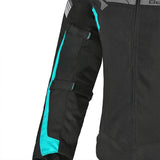 BELA Highland Lady Motorcycle Jacket Black Turquoise