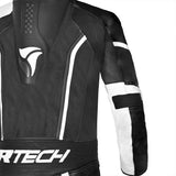 R Tech Hawk 1PC Motorcycle Racing Leather Suit Black White