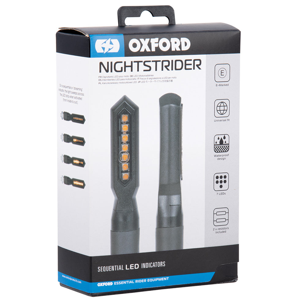 Oxford NightStrider Sequential Motorcycle Indicators (incl. 2 resisto) images