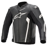 Alpinestars Faster V2 Leather Jacket Black White images