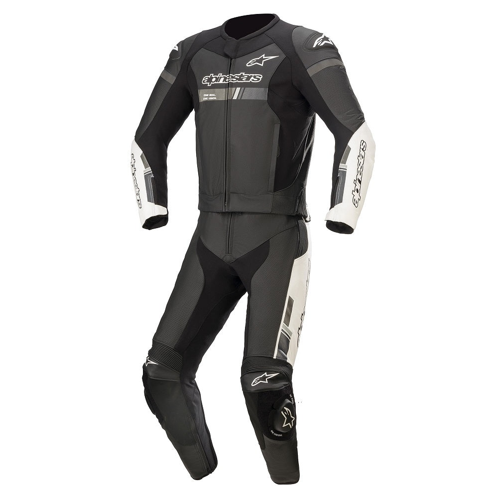Alpinestars Gp Force Chaser Leather Suit 2 Pc Black White images