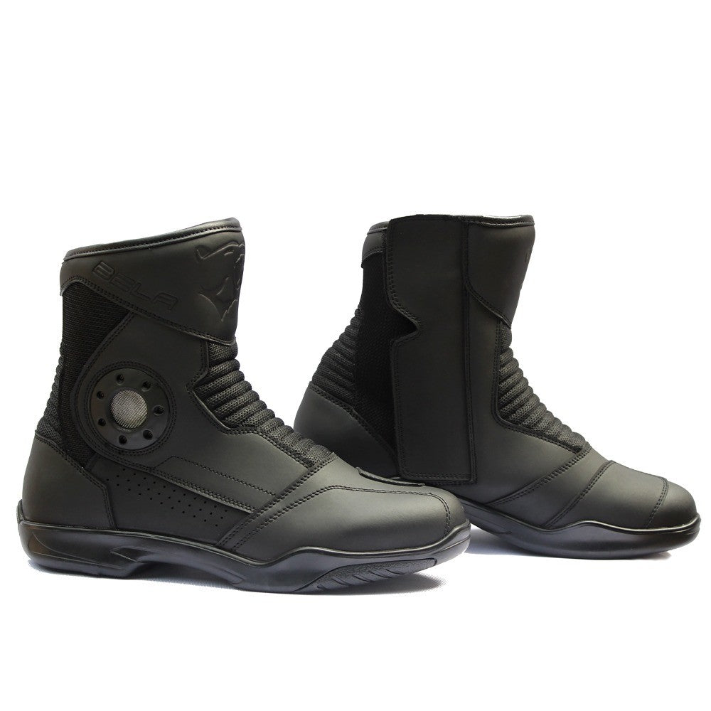 BELA - Men's Short Prime Leather Boots Black - SECURTEX MOTOR SL (t/a MaximoMoto)