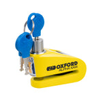 Oxford Alpha XA14 Alarm Disc Lock Yellow Motorcycle & Scooter Security - MaximomotoUK