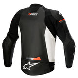 Alpinestars Gp Force Leather Jacket B/W Red Fluo images