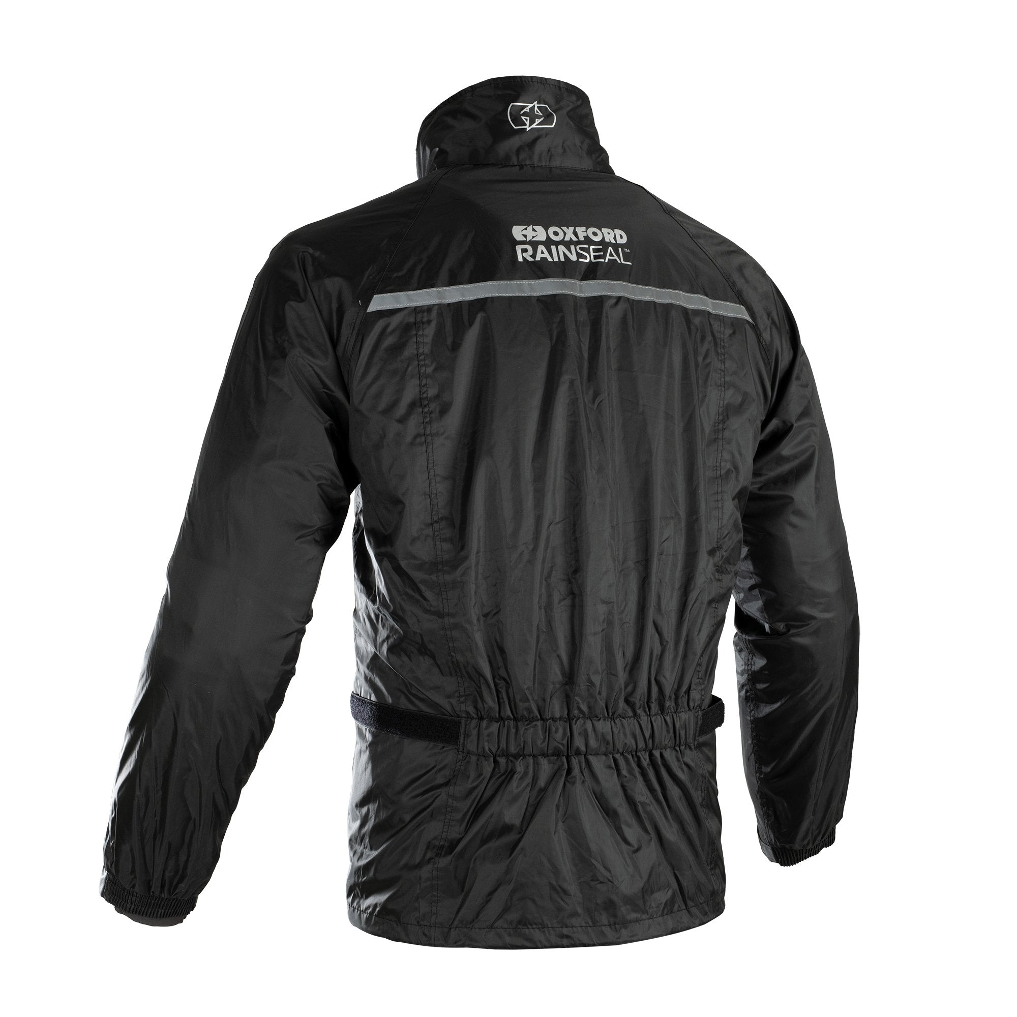 Oxford Rainseal Waterproof Motorcycle Over Jacket Black Rain images