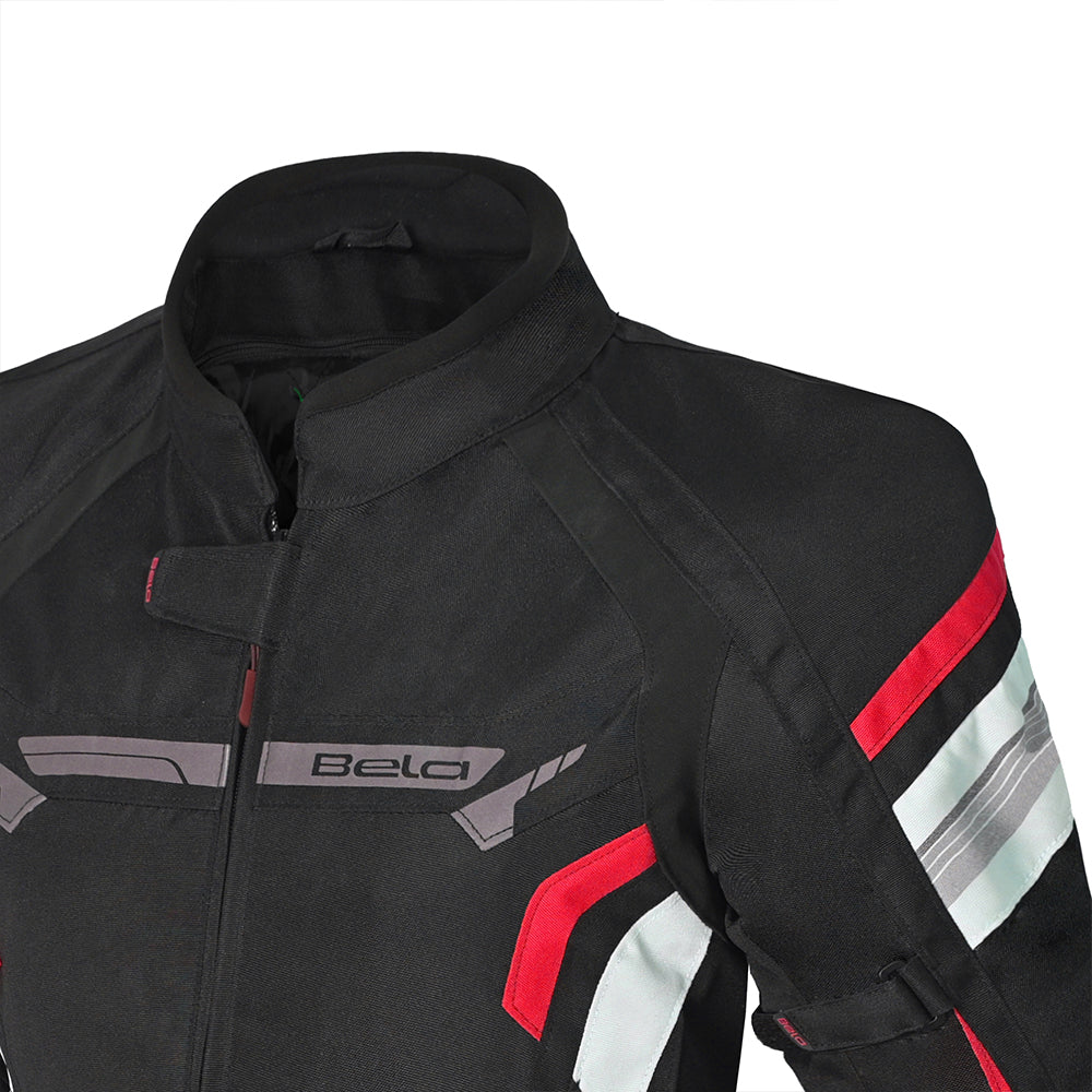 Bela Highland Man Textile Motorcycle Jacket 4 Seasons Black Red