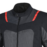 R Tech Spiral Mesh Motorcycle Jacket Anthracite Grey Black Red