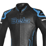 BELA Rocket Man Mix Kangroo 2 PC Motorcycle Racing Suit Black Blue