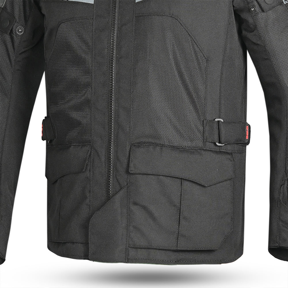 BELA Onsaker Motorcycle Textile touring Jacket Black Red