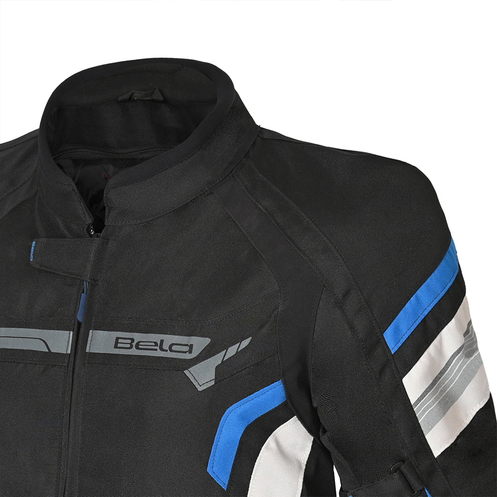 BELA Highland Motorcycle Riding Jacket Men Black Blue images