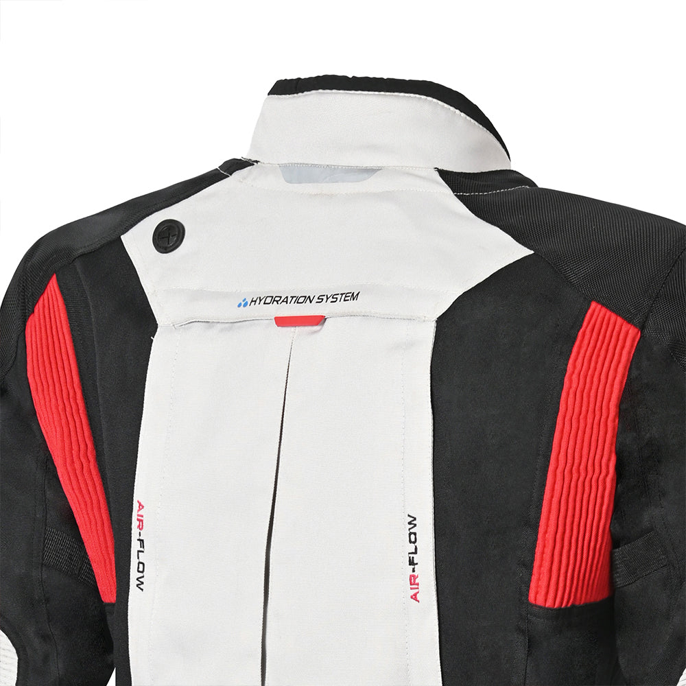 Bela Transformer Motorcycle Touring Water-Resistant Jacket White Black Red