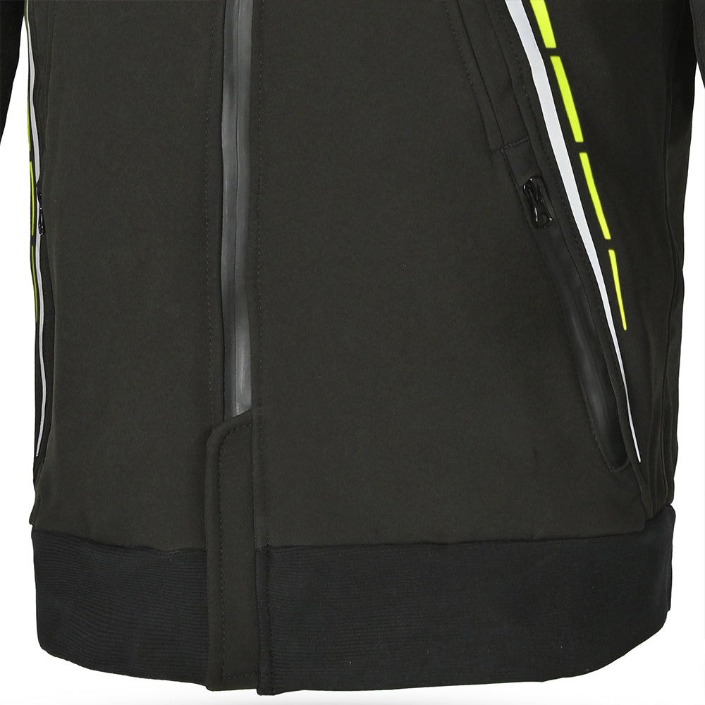 BELA Breeze Softshell Motorbike Riding Hoodie Black Yellow images