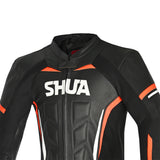 SHUA Infinity 2PC Motorcycle Racing Suit Black Orange