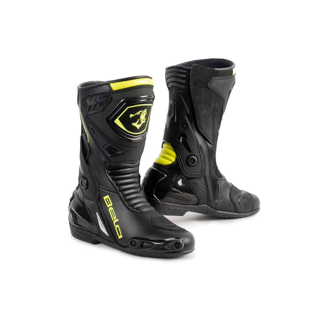 BELA - Thunder Racing Leather Boots Black/Fluor Yellow - SECURTEX MOTOR SL (t/a MaximoMoto)