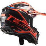 Ls2 Mx437 Fast Motocross Helmet FLuo Orange Black-06 L