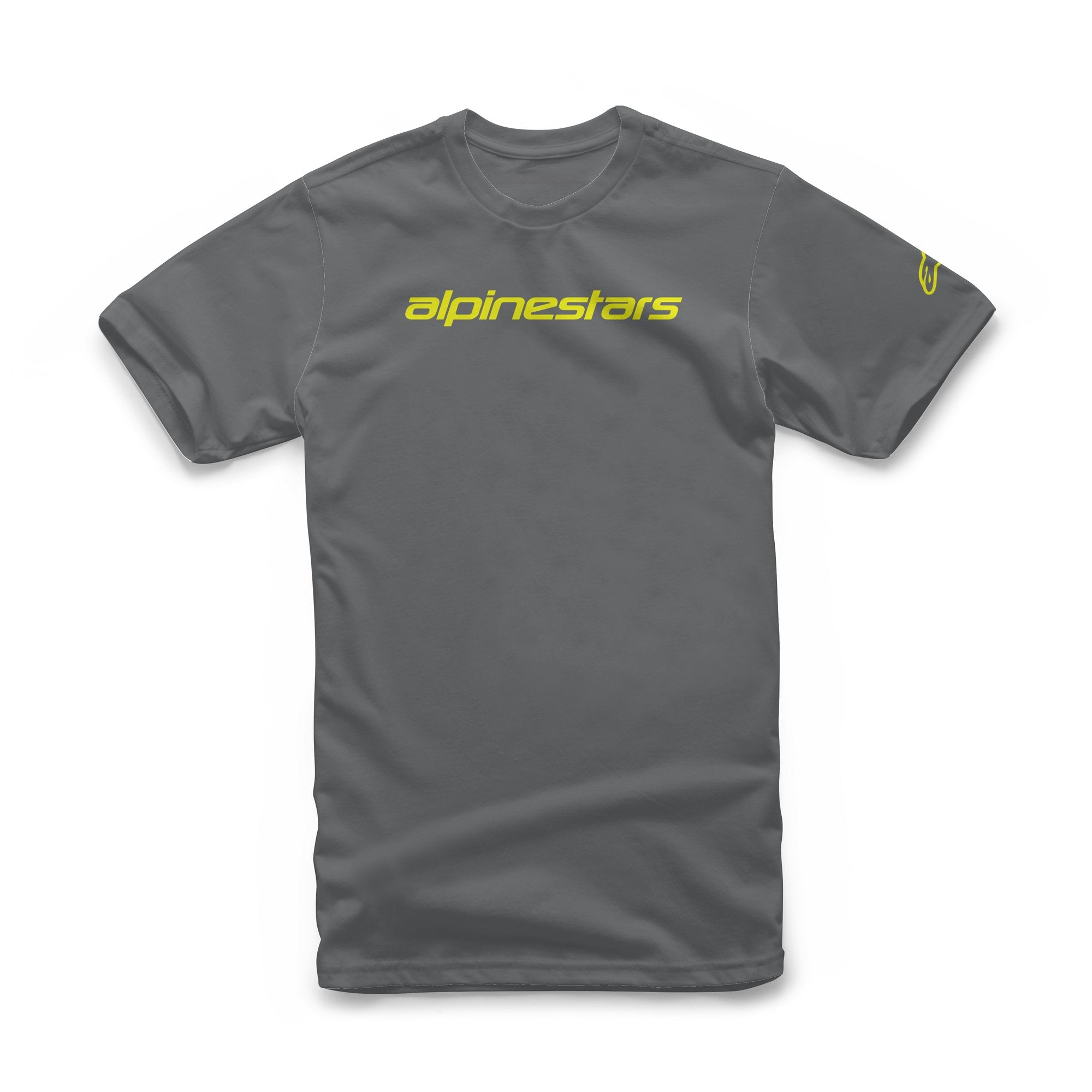 Alpinestars Linear Wordmark Tee Charcoal Fluo Yellow images
