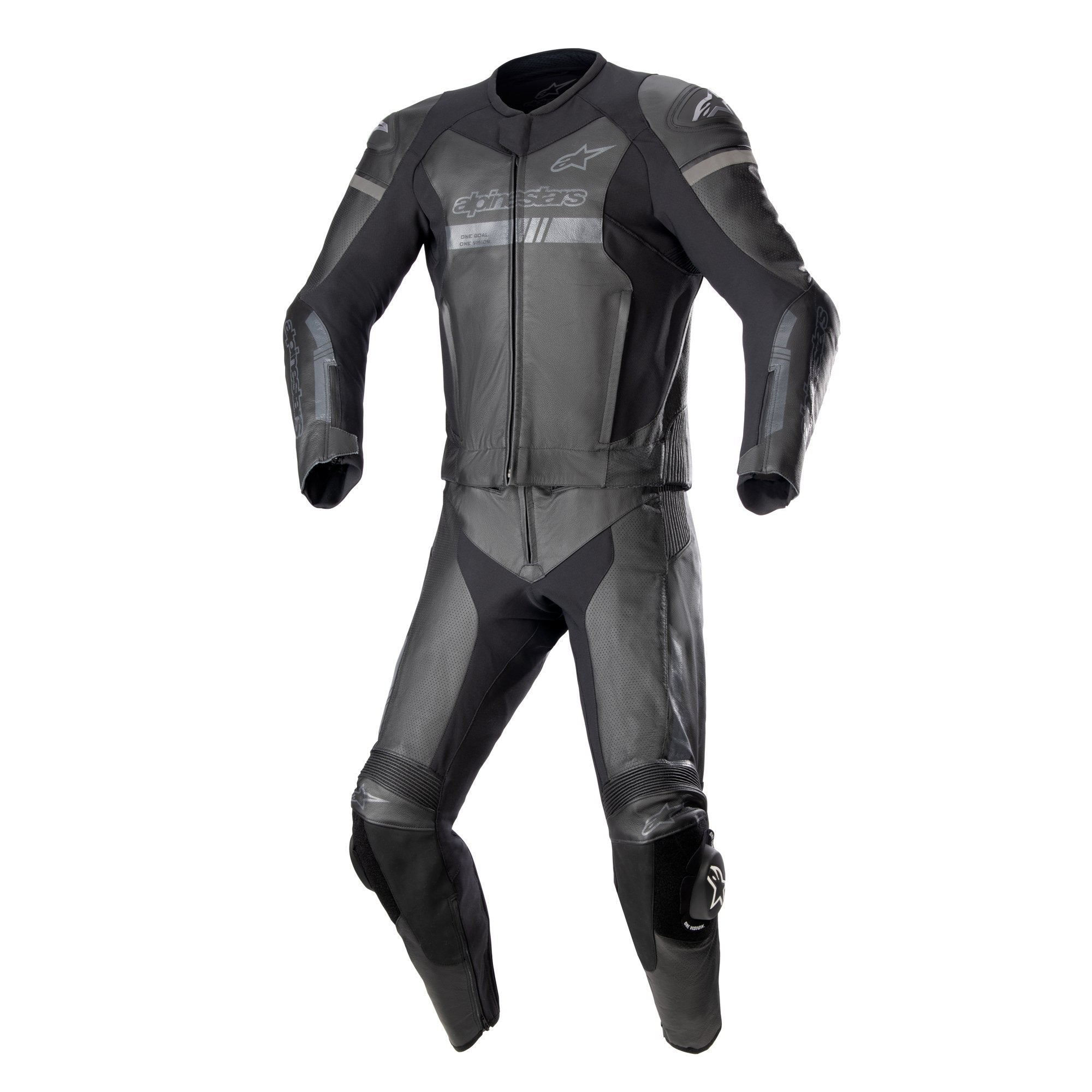 Alpinestars GP Force Chaser Leather Suit 2 Pc Black Black images