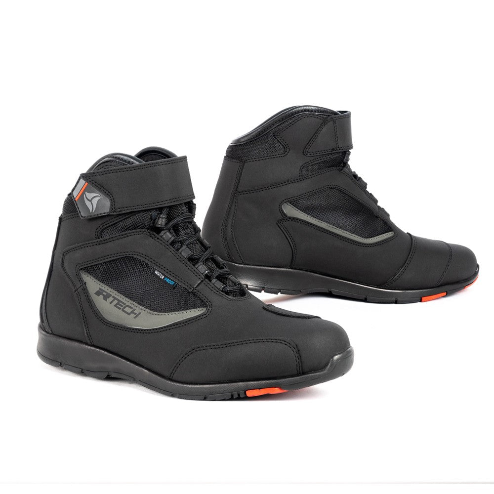 R-TECH - ROAD STAR BLACK LEATHER BOOTS - SECURTEX MOTOR SL (t/a MaximoMoto)