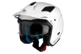 MT District Sv Solid A0 in Gloss White Off-Road Motorcycle Helmet