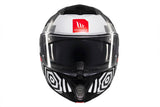 MT Atom 2 Strange B2 Gloss Motorcycle Flip-Up Helmet Black