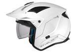 MT District Sv Solid A0 in Gloss White Off-Road Motorcycle Helmet