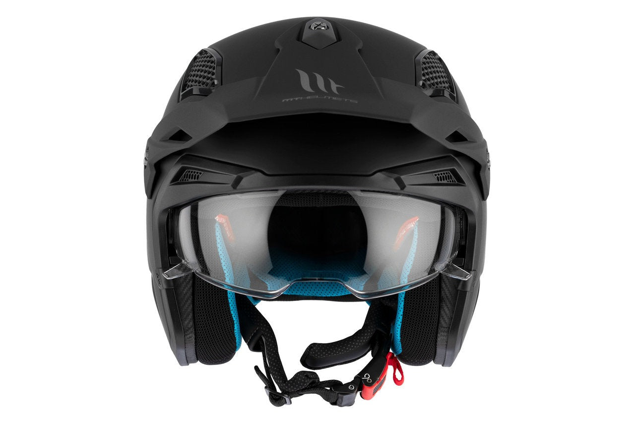 MT District Sv Solid A1 Matte Black Off-Road Motorcycle Helmet