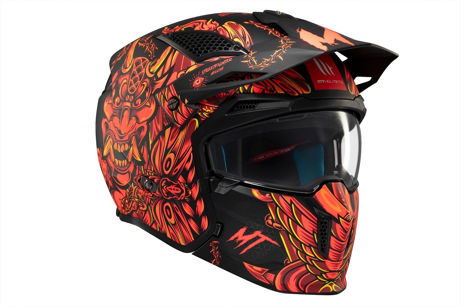 MT Streetfighter S SV Hellish B5 Matte Modular Motorcycle Helmet