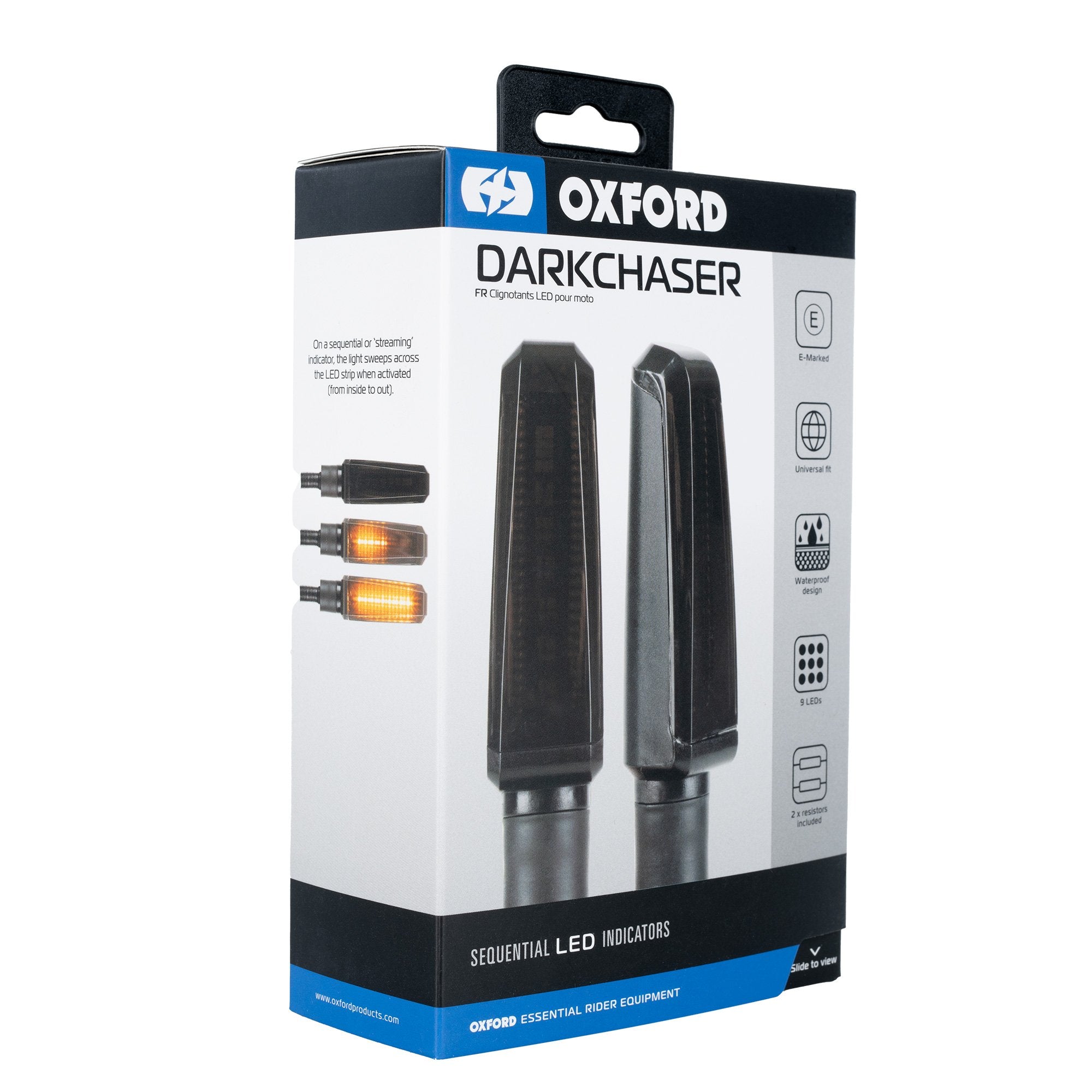 Oxford DarkChaser Sequential Indicators Stylish Motorcycle Lights images