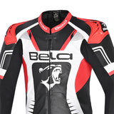 BELA X Race 1PC Motorbike Racing Suit UK Black White Red