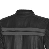 Bela Stark Motorcycle Leather Jacket Black Gray