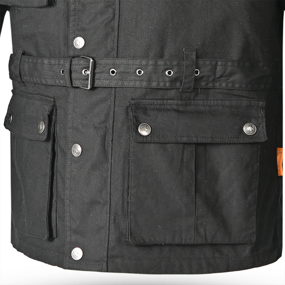 BELA Tactical Wax Cotton Urban Jacket Black