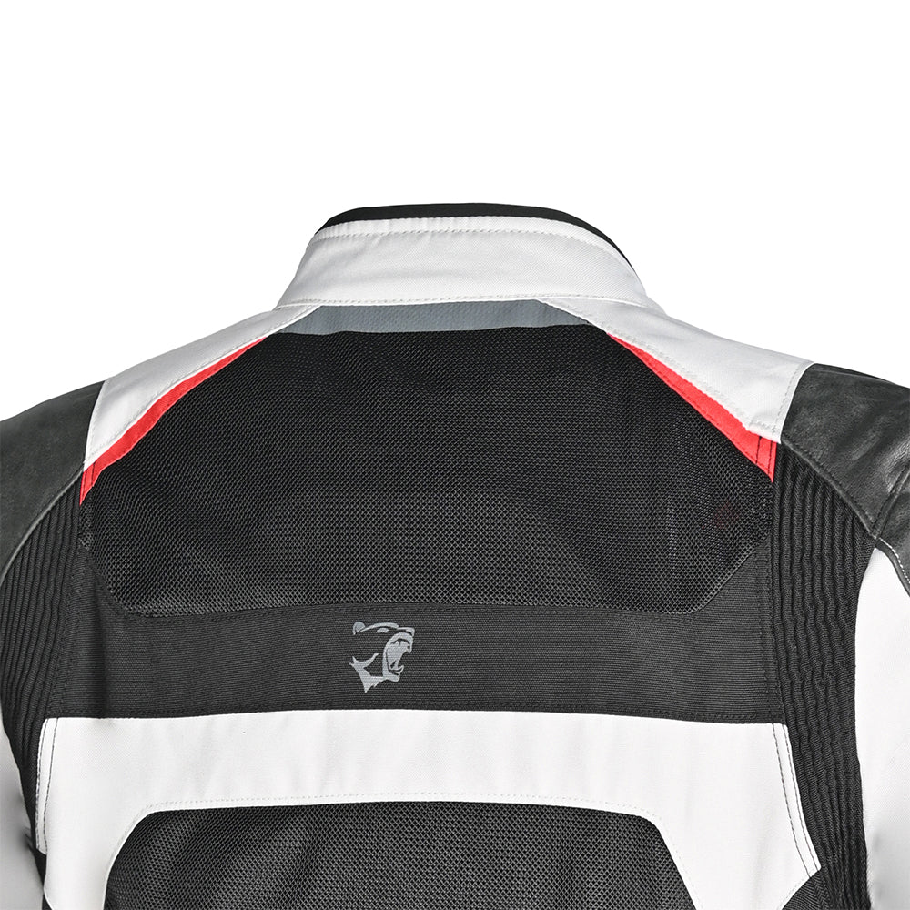 BELA Onsaker Motorcycle Textile Jacket - White Black Red - DELIVERY WITHIN 8 WEEKS