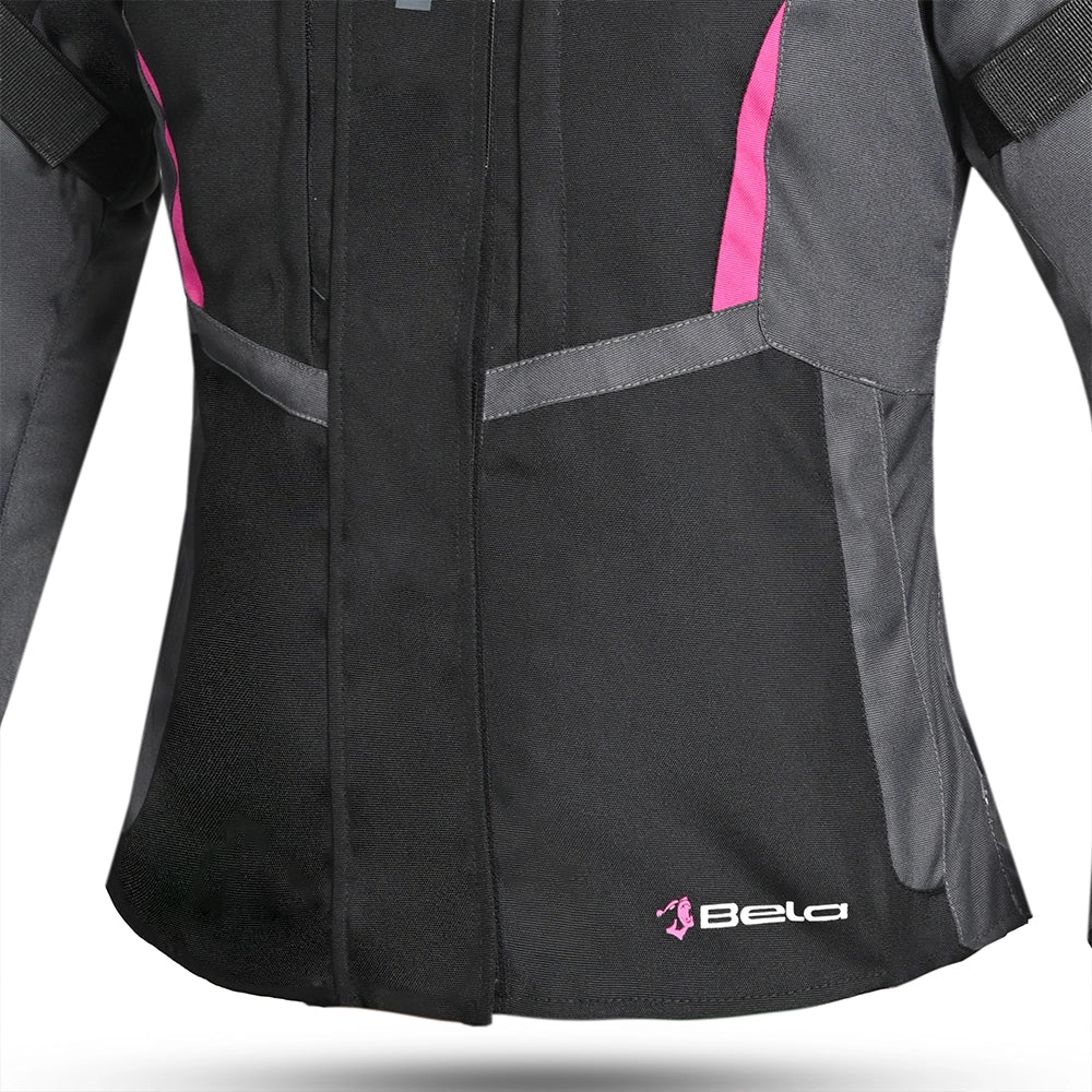BELA Hurrican Lady Motorcycle Jacket Black Fuchsia - MaximomotoUK