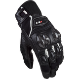 Ls2 Spark 2 Leather Man Gloves Black White