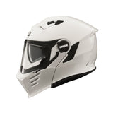 Simpson Darksome Solid White Flip Up Motorcycle Gear Helmet