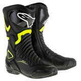 Alpinestars SMX 6 v2 Fluo Motorcycle Racing Boot Black Yellow - MaximomotoUK