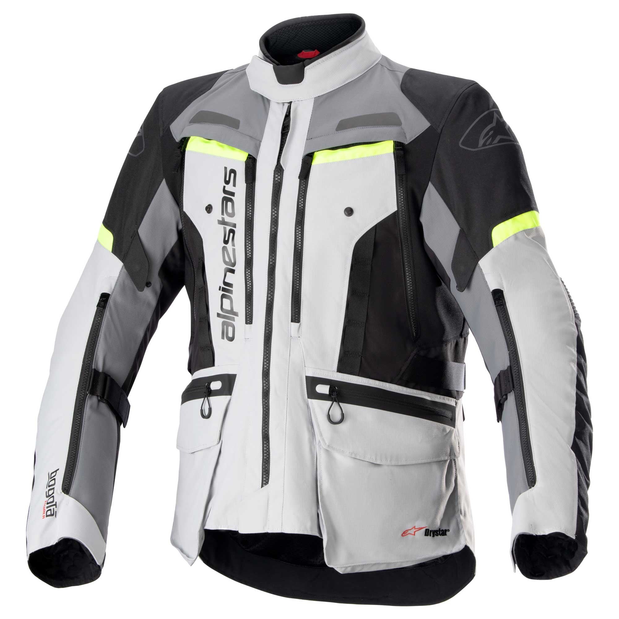 Alpinestars Bogota Pro DS Jkt Ice Grey Dark Grey Yellow Fluo - front pic