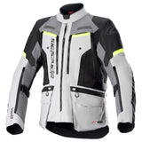 Alpinestars Bogota Pro DS Jkt Ice Grey Dark Grey Yellow Fluo - front pic
