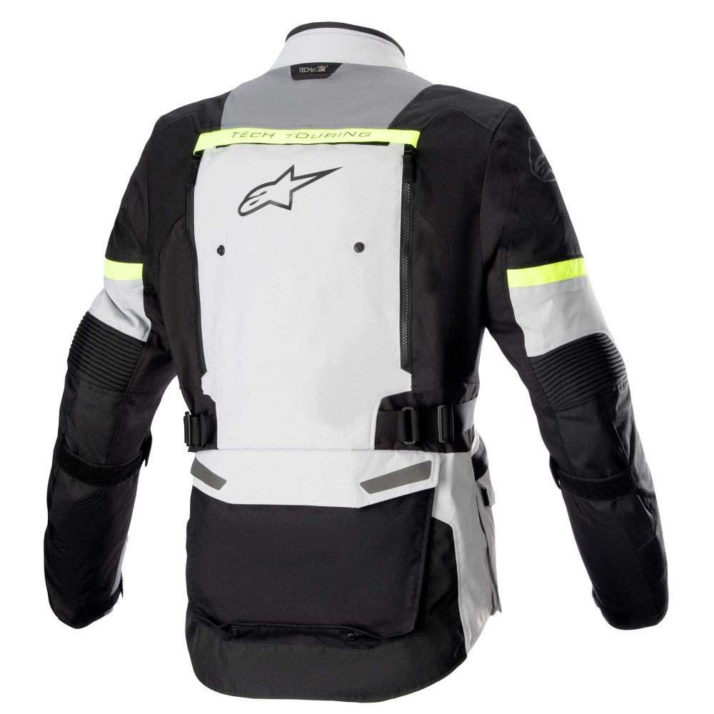 Alpinestars Bogota Pro DS Jkt Ice Grey Dark Grey Yellow Fluo - back pic