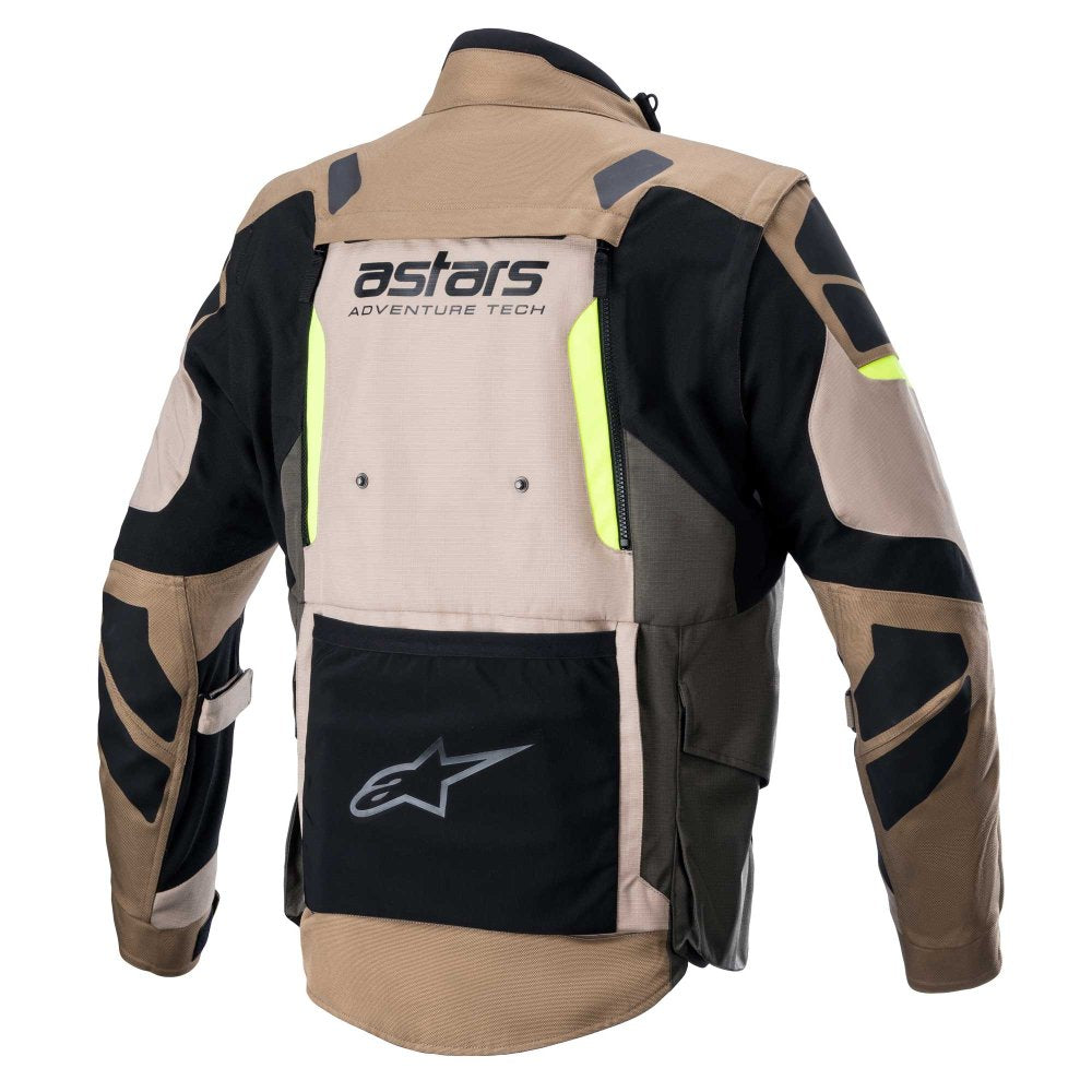 Alpinestars Halo DS Jkt Dark Khaki Sand Yell Fluo - back pic