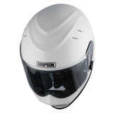 Simpson Venom Solid Gloss White Full Face Motorbike Helmet