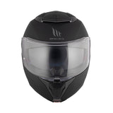 MT Atom 2 Solid Matt Black Flip up Helmet