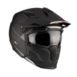 MT Streetfighter SV S Solid A1 Matt Black Adventure Helmet left - MaximomotoUK