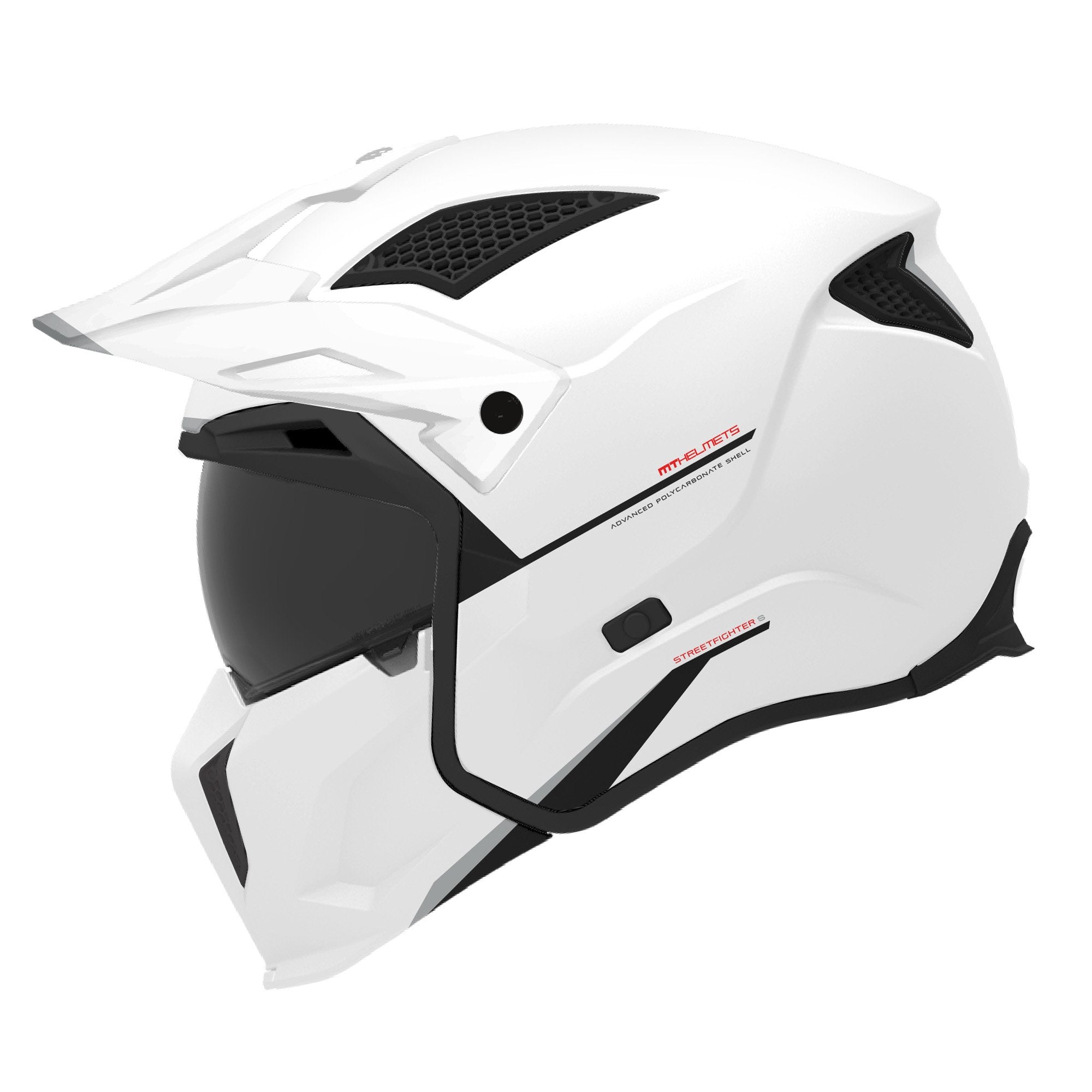 MT Streetfighter SV S Solid A0 Gloss Pearl Helmet