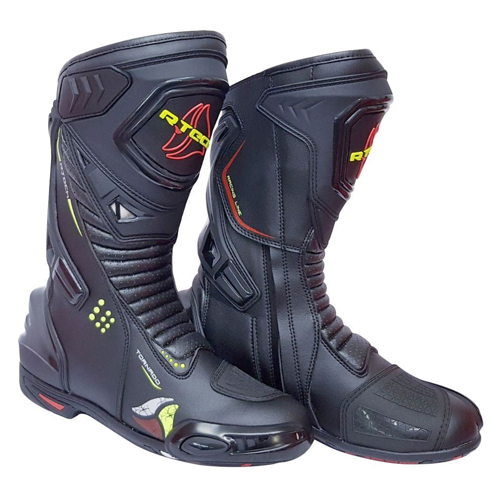 R-TECH - TORNADO WP BLACK LEATHER BOOTS - SECURTEX MOTOR SL (t/a MaximoMoto)