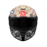 MT Targo S Patton A2 Motorcycle Helmet Matt Sand Camo - MaximomotoUK