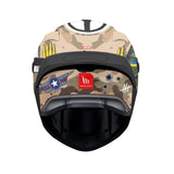 MT Targo S Patton A2 Motorcycle Helmet Matt Sand Camo - MaximomotoUK