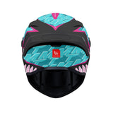 MT Targo S Surt C8 Full Face Motorcycle Helmet Matt Black Blue Purple - MaximomotoUK