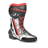 BELA AIR RIDER CP-1 RACING MOTORBIKE LEATHER BOOTS BLACK RED MAXIMOMOTOUK